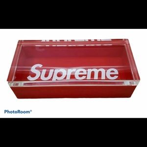 SUPREME Acrylic Lucite Box. Red
